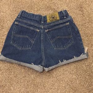 Patagonia vintage high-waisted cutoff jean shorts